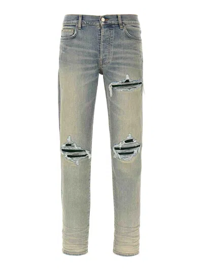 Amiri Suede Mx1 Jeans In Blue