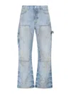 Amiri Straight Carpenter Style Trousers With Distressed Detailing