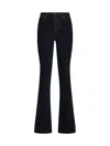 Amiri Stretch Cotton Denim Flared Jeans In Faded Black