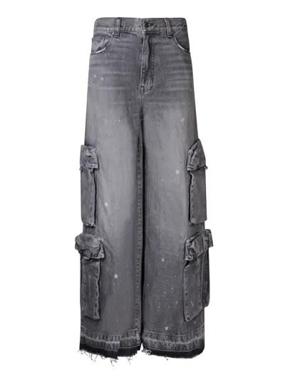 Amiri Jeans In Grey Cotton In Black