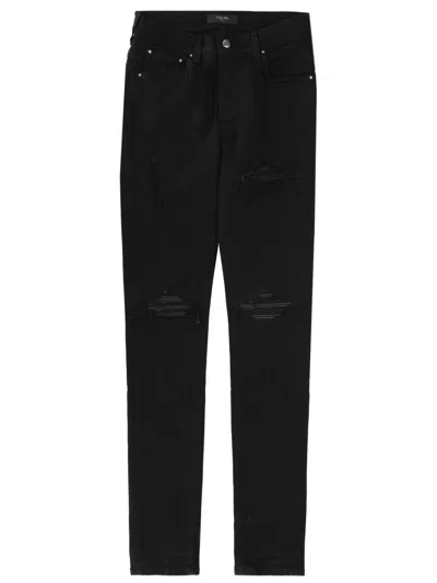 Amiri Black Mx1 Slim Fit Distressed Denim Jeans