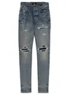 Amiri Distressed Jeans In Blue
