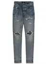 Amiri Distressed Jeans In Blue