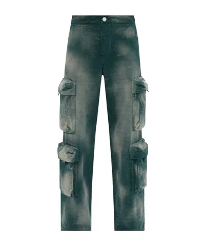 Amiri Jeans With Belt Loop Of Tooling In Green
