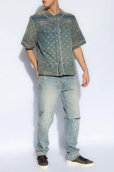 Amiri Jeans With Vintage Effect In Blue