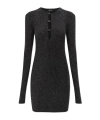 Amiri Keyhole Long-sleeve Mini Dress In Black