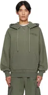 Amiri Cotton Sweatshirt Hooded Kangaroo Pocket In Green