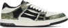 Amiri Low Top Camouflage Pattern Rubber Sole Sneakers In White