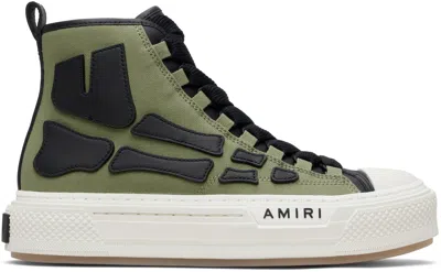 Amiri Skel Court Hi High-top Casual Sneakers In Green