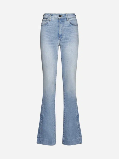 Amiri Kick Flared Jeans In Light Indigo