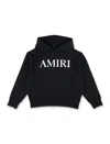 Amiri Kids Black Logo Hoodie In Black