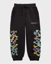 Amiri Sketch-print Cotton Track Pants In Black