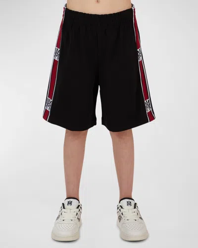 Amiri Kid's Logo Emblem Shorts In Black