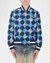 Amiri Kid's Ma Quad Bomber Jacket In Midnight Blue
