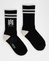 Amiri Kids Logo Tube Socks In Black