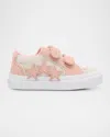 Amiri Kid's Sunset Skate Low-top Leather Sneakers, Toddler/kids In Pink