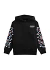 Amiri Bone-print Cotton Hoodie In Black