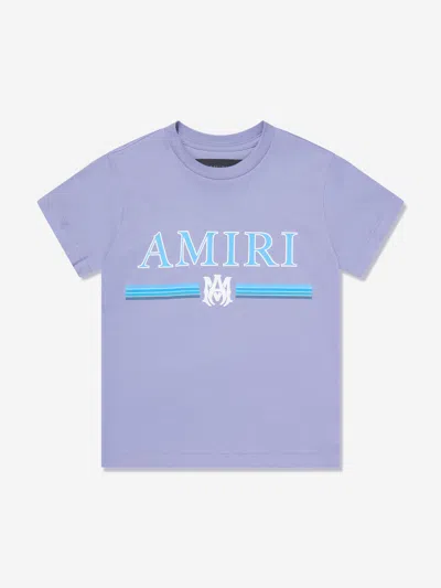 Amiri Babies' Kids Bar Logo T-shirt In Blue