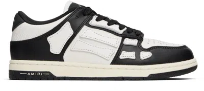 Amiri Kids Black & White Skel Top Low Sneakers