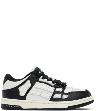 Amiri Kids Black & White Skel-top Low Sneakers In Black White