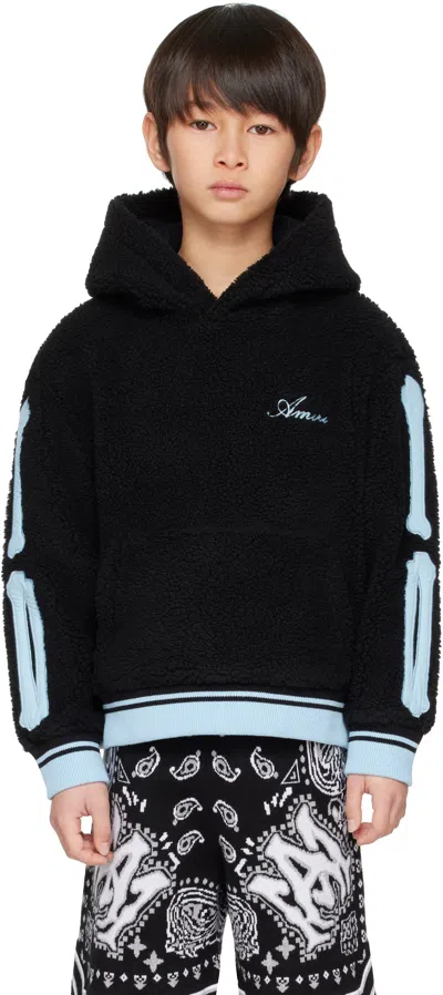 Amiri Kids Black Bones Fleece Hoodie
