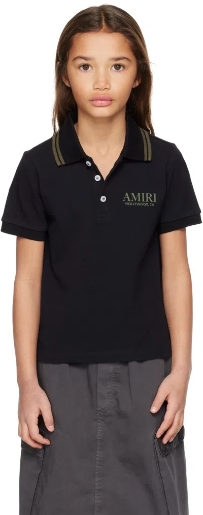 AMIRI KIDS BLACK BONES POLO