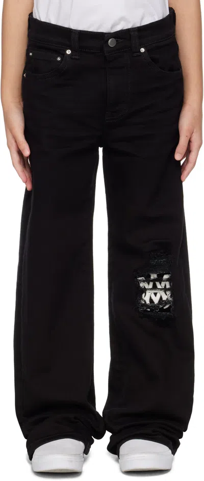 Amiri Kids Black Ma Patch Jeans