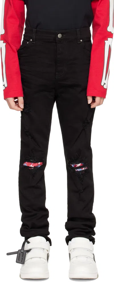 Amiri Kids Black Mx1 Jeans In Od Black