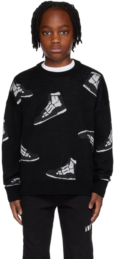 Amiri Skeleton Foot Print Sweatshirt In Black