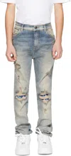 Amiri Kids Blue Mx1 Jeans In Antique Indigo