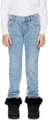 Amiri Kids Blue Stack Jeans In Lt Denim