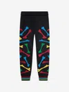 Amiri Kids Bones Stacked Joggers In Black