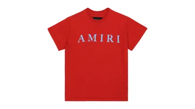 Pre-owned Amiri Kids' Core Logo Tee Shirt In Red/blue In Multi