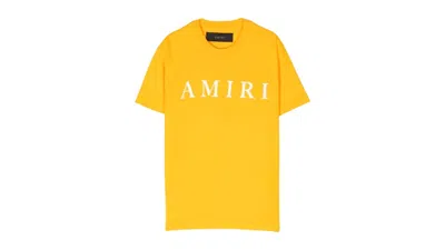 Pre-owned Amiri Kids' Core Logo Tee Shirt In Yellow/white In Multi