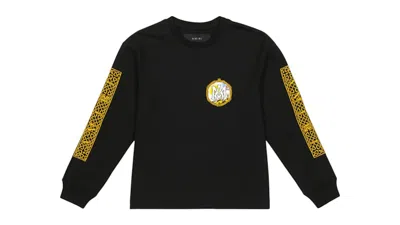 Pre-owned Amiri Kids' Landscape Frame Long Sleeve Tee Shirt In Black