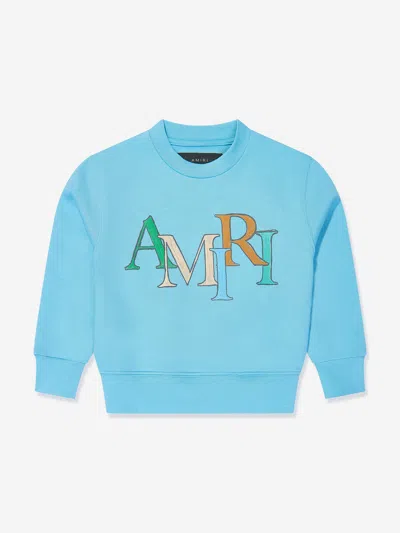 AMIRI KIDS LOGO STAGGERED SCRIBBLE SWEATSHIRT