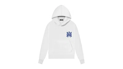 Pre-owned Amiri Kids' Ma Logo Hoodie In White/blue In Multi