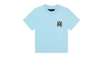 Pre-owned Amiri Kids' Ma Logo Tee Shirt In Baby Blue