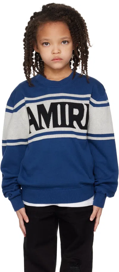 Amiri Kids Navy '' Sport Sweater In Blue
