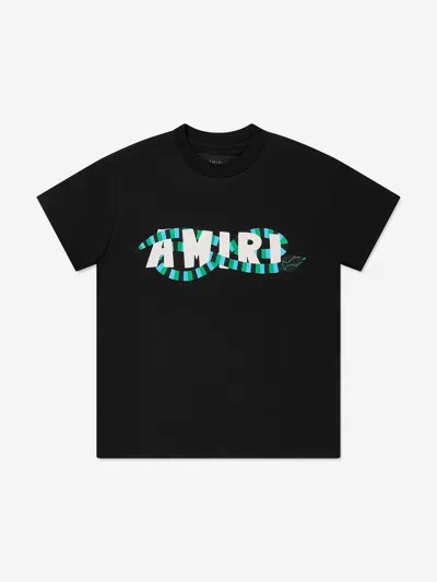 Amiri Kids Snake Logo T-shirt In Black