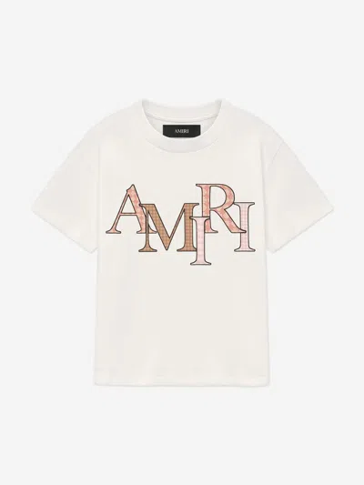 Amiri Kids Staggered T-shirt In White