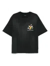 Amiri Eagle Crystal Embellished Oversize Graphic T-shirt In Black