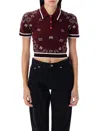 Amiri Bandana Print Polo Shirt For Women In Red