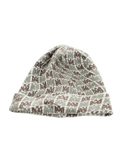 Pre-owned Amiri Knitted Beanie In Green