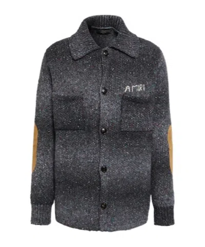 Amiri Knitted Cardigan In Black