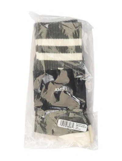 Pre-owned Amiri Knitted Long Socks  W/tags In Green
