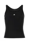 Amiri Black Stretch Cotton Blend Tank Top In Black