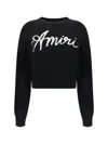 Amiri Logo-embroidered Jumper In Black