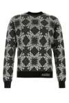 Amiri Crew Neck Wool Blend Sweater With Graphic Pattern In Printed