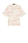 Amiri La Landmark Printed Short-sleeved Shirt In Alabaster